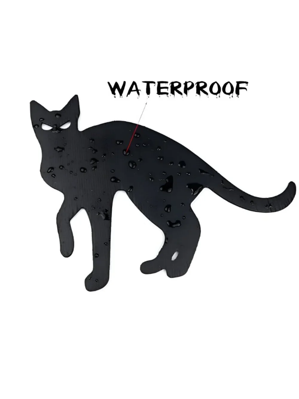 6 Pack Halloween Black Cat Yard Signs with Stakes Scary Silhouette